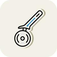 Pizza Cutter Vector Icon Design