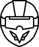 VR Racing Helmet Vector Icon Design