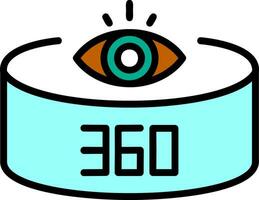 360-Degree View Vector Icon Design