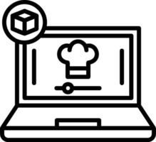 Virtual Cooking Lessons Vector Icon Design