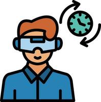 Time Travel Simulation Vector Icon Design