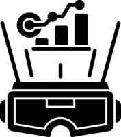 VR Data Visualization Vector Icon Design