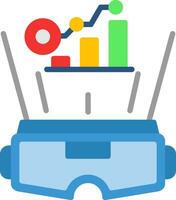 VR Data Visualization Vector Icon Design