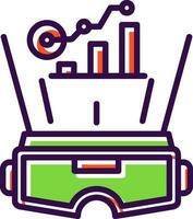 VR Data Visualization Vector Icon Design