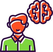 Mind-Body Interface Vector Icon Design