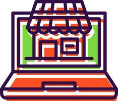 Virtual Marketplace Vector Icon Design