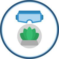VR Meditation Space Vector Icon Design