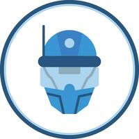 Cyberspace Helmet Vector Icon Design