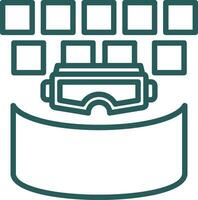 vr cine pantalla vector icono diseño