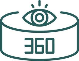 360-Degree View Vector Icon Design