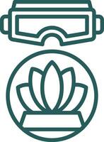 VR Meditation Space Vector Icon Design