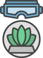 VR Meditation Space Vector Icon Design