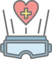 virtual realidad terapia vector icono diseño