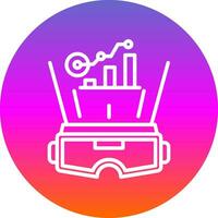 VR Data Visualization Vector Icon Design