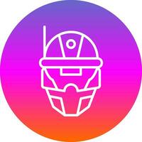 Cyberspace Helmet Vector Icon Design
