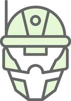 Cyberspace Helmet Vector Icon Design