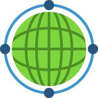 Virtual World Globe Vector Icon Design