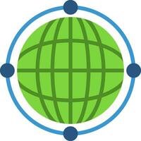 Virtual World Globe Vector Icon Design