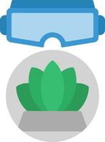 VR Meditation Space Vector Icon Design