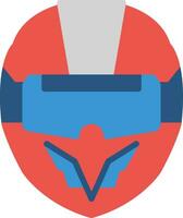 VR Racing Helmet Vector Icon Design