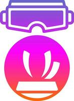 VR Meditation Space Vector Icon Design