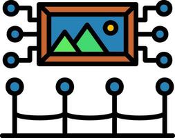 AI-Curated Art Galleries Vector Icon Design
