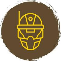 Cyberspace Helmet Vector Icon Design