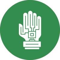 Haptic Feedback Glove Vector Icon Design