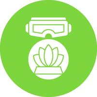 VR Meditation Space Vector Icon Design