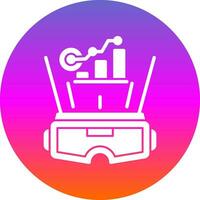 VR Data Visualization Vector Icon Design