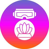 VR Meditation Space Vector Icon Design