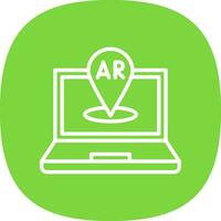 AR Navigation Vector Icon Design