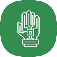 Haptic Feedback Glove Vector Icon Design