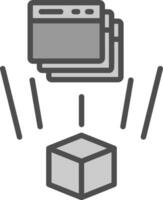 Holographic Interface Vector Icon Design