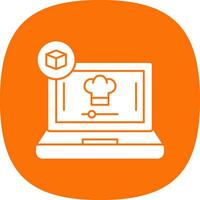 Virtual Cooking Lessons Vector Icon Design