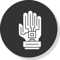 Haptic Feedback Glove Vector Icon Design