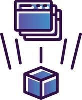 Holographic Interface Vector Icon Design