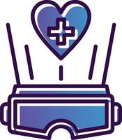 virtual realidad terapia vector icono diseño