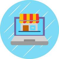 Virtual Marketplace Vector Icon Design