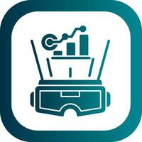 VR Data Visualization Vector Icon Design