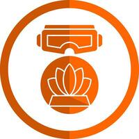 VR Meditation Space Vector Icon Design