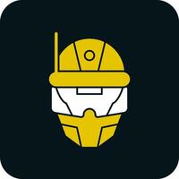 Cyberspace Helmet Vector Icon Design