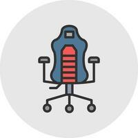 VR Gaming Chair Vector Icon Design