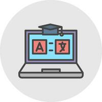 AR Language Learning Vector Icon Design