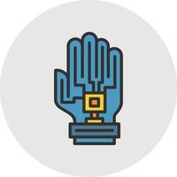 háptico realimentación guante vector icono diseño
