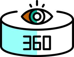 360-Degree View Vector Icon Design