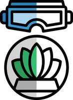 VR Meditation Space Vector Icon Design