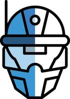 Cyberspace Helmet Vector Icon Design