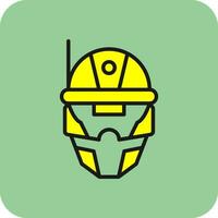 Cyberspace Helmet Vector Icon Design