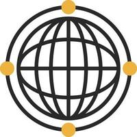 Virtual World Globe Vector Icon Design